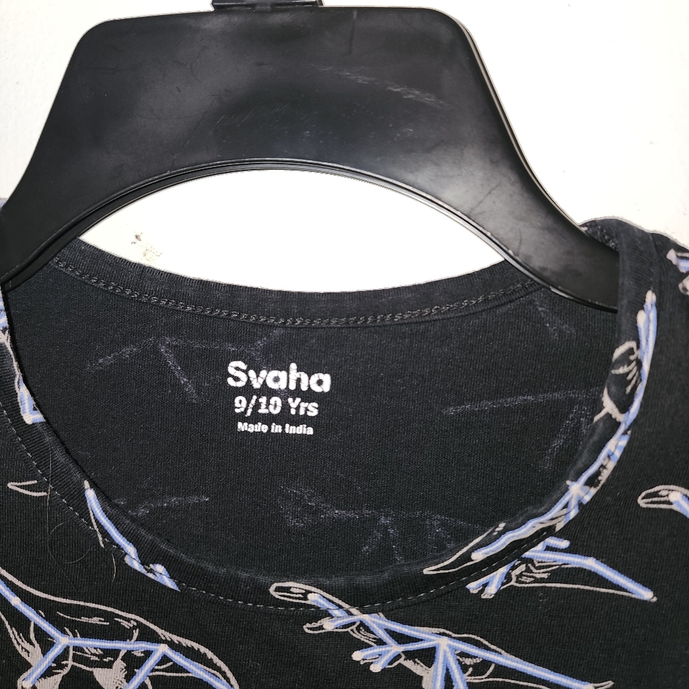 Svaha | Girls 9/10 Glow-in-the-Dark Dinosaur Fossils/Skeleton Dress - Picture 3 of 3